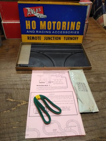 Vtg Atlas HO Motoring 1295 Remote Junction Turnoff Slot Car w/Instructions Box!