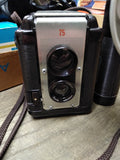 Vtg ARGUS 75 Film Camera with Flash Shutter Works 620 Film Bakelite Case Nice!