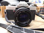 Vtg Minolta XG A 35mm SLR Film Camera with MD 50mm 1:1.7 lens Strap Case