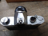 Vtg Yashica TL 35mm SLR Film Camera Auto Yashinon DX 1:2 f 50 lens Shutter Works