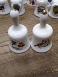 Vtg 2 Piece Bone China Miniature Bell Lot Georgia State Flower and Bird Ringers!