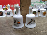 Vtg 2 Piece Bone China Miniature Bell Lot Georgia State Flower and Bird Ringers!