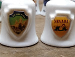 Vtg 3 Piece Bone China Miniature Bell Lot Minnesota New Mexico Nevada Ringers!
