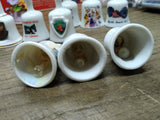 Vtg 3 Piece Bone China Miniature Bell Lot Minnesota New Mexico Nevada Ringers!