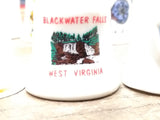 Vtg 3 Pc Bone China Mini Bell Lot W Virginia Smoke Caverns Black Water Ringers!