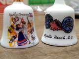 Vtg 3 Pc Bone China Mini Bell Lot Virginia Beach Dominican Republic Myrtle Beach