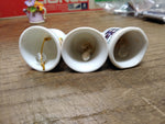Vtg 3 Pc Bone China Mini Bell Lot Virginia Beach Dominican Republic Myrtle Beach