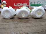 Vtg 3 Pc Bone China Miniature Lot Napcoware Flower Girl Of The Month Figurines!