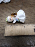 Vtg 3 Pc Bone China Miniature Lot Napcoware Flower Girl Of The Month Figurines!