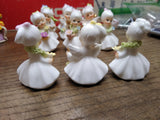 Vtg 3 Pc Bone China Mini Lot Napcoware Flower Angel Girl Of The Month Figurines!