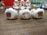 Vtg 3 Pc Bone China Mini Lot Napcoware Flower Girl Of The Month Figurines Minty!