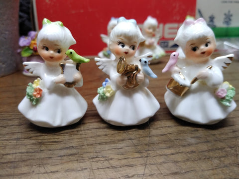 Vtg Bone China Mini Lot Napcoware Musical Flower Girl Of The Month Figurines!