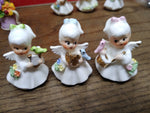 Vtg Bone China Mini Lot Napcoware Musical Flower Girl Of The Month Figurines!