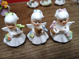 Vtg Bone China Mini Lot Napcoware Musical Flower Girl Of The Month Figurines!