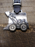 Vtg Caterpillar Front End Loader Pocket Watch Fob Cleveland Bros Harrisburg Pa