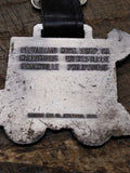 Vtg Caterpillar Front End Loader Pocket Watch Fob Cleveland Bros Harrisburg Pa