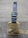 Vtg WABCO Road Grader Brass Pocket Watch Fob Furnival Machinery Co Good Shape!