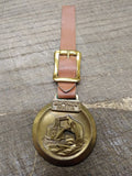 Vtg Bucyrus Erie Brass Pocket Watch Fob Binder Machinery Co Union NJ Good Shape!