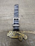 Vtg John Deere JD 570 Motor Grader Brass Pocket Watch Fob Good Shape!