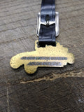 Vtg John Deere JD 570 Motor Grader Brass Pocket Watch Fob Good Shape!
