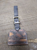Vtg Highway Equipment Co Brass Pocket Watch Fob Pittsburgh Erie DuBois Nice!