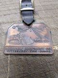 Vtg Highway Equipment Co Brass Pocket Watch Fob Pittsburgh Erie DuBois Nice!