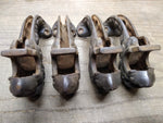 Vtg Antique 4 Piece Set Cast Iron Lion Head Table Legs? Shelf Brackets? Nice!