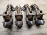Vtg Antique 4 Piece Set Cast Iron Lion Head Table Legs? Shelf Brackets? Nice!