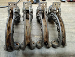 Vtg Antique 4 Piece Set Cast Iron Lion Head Table Legs? Shelf Brackets? Nice!