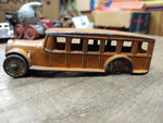 Vtg Tootsietoy Diecast 4651 Fageol Bus Metal Wheels Orange Paint Needs 2 Wheels