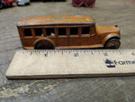 Vtg Tootsietoy Diecast 4651 Fageol Bus Metal Wheels Orange Paint Needs 2 Wheels