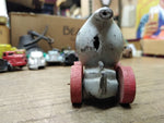 Vtg Manoil Barclay Diecast Metal Slush Mold Gas Tanker Toy Wooden Wheels 1930's
