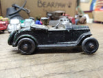 Vtg C.A.W Charles A Wood Metal Slush Mold Toy Roadster Car Steel Wheels 1930's