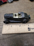 Vtg C.A.W Charles A Wood Metal Slush Mold Toy Roadster Car Steel Wheels 1930's