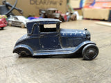 Vtg Tootsietoy Diecast 1928 Ford Model A Coupe Steel Wheels Blue Needs 2 Wheels