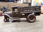 Vtg Arcade Cast Iron Stake Bed Truck #213 Steel Wheels Die Cast 5" Need 2 Wheels