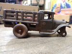 Vtg Arcade Cast Iron Stake Bed Truck #213 Steel Wheels Die Cast 5" Need 2 Wheels