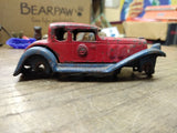 Vtg Hubley Take Apart Diecast Iron Pierce Coupe Blue Red Toy Car Parts Repair