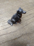 Vtg Diecast Slush Mold Collie Dog Toy Painted Miniature Doll House Figure 1.5"H