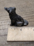 Vtg Diecast Slush Mold Collie Dog Toy Painted Miniature Doll House Figure 1.5"H