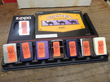 Vtg 1997 98 Zippo Lighter Counter Display 8 Camel Joe Lighters Tins Box Sealed!