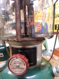 Vtg 1974 Coleman Green Camping Lantern Model 220H Gas Dual Mantel Pyrex Globe