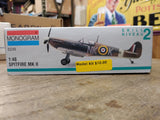 Vtg NOS MONOGRAM Spitfire MK II 1:48 Scale RAF Fighter Plane Plastic Model Kit