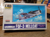Vtg NOS ARII GRUMMAN F6F 3 Hellcat 1:48 Scale Fighter Plane Plastic Model Kit