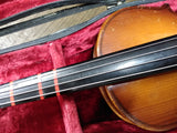 Vtg LARK Violin with Bow and Hard Case 19 inch 1/4 Size Student Model