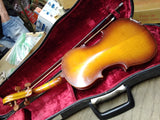 Vtg LARK Violin with Bow and Hard Case 19 inch 1/4 Size Student Model