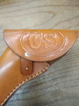 Civil War CS Stamped Confederate M1858 Pistol Revolver Natural Leather Holster