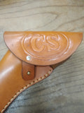 Civil War CS Stamped Confederate M1858 Pistol Revolver Natural Leather Holster