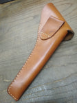 Civil War CS Stamped Confederate M1858 Pistol Revolver Natural Leather Holster