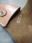 Civil War CS Stamped Confederate M1858 Pistol Revolver Natural Leather Holster